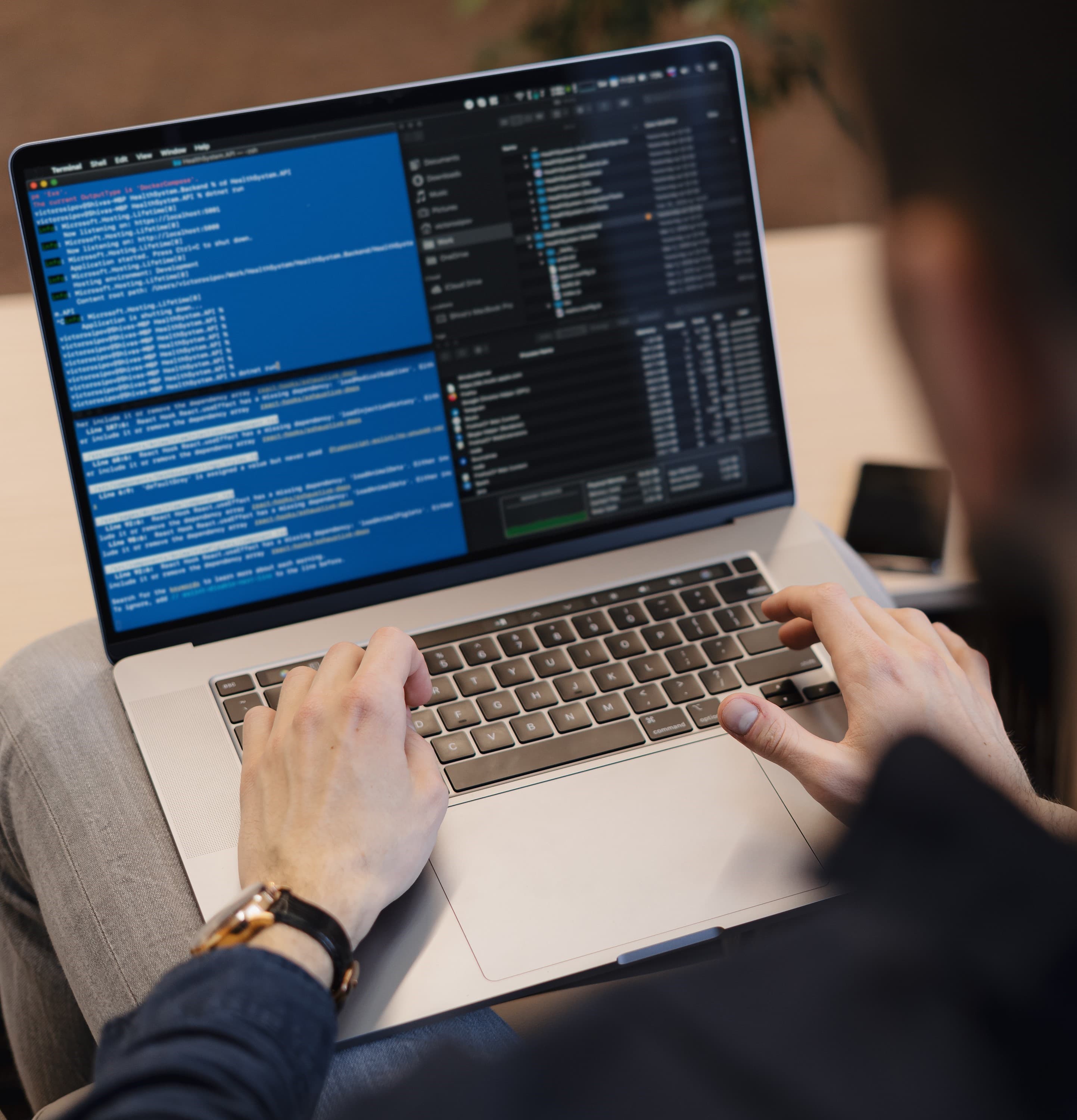 Person working on computer